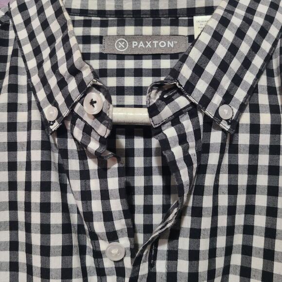 PAXTON MEN'S CU BUFFS LOGO BUTTON UP GINGHAM LS SHIRT SIZE L COLORADO UNIVERSITY - Picture 5 of 7